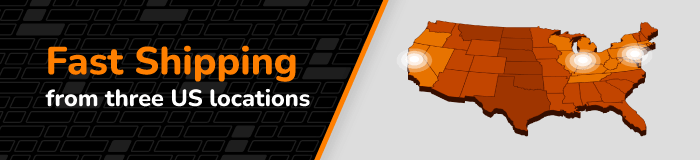 Fast shipping from three US locations