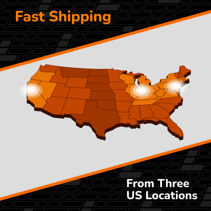 Fast shipping from three US locations