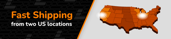 Fast shipping from two US locations